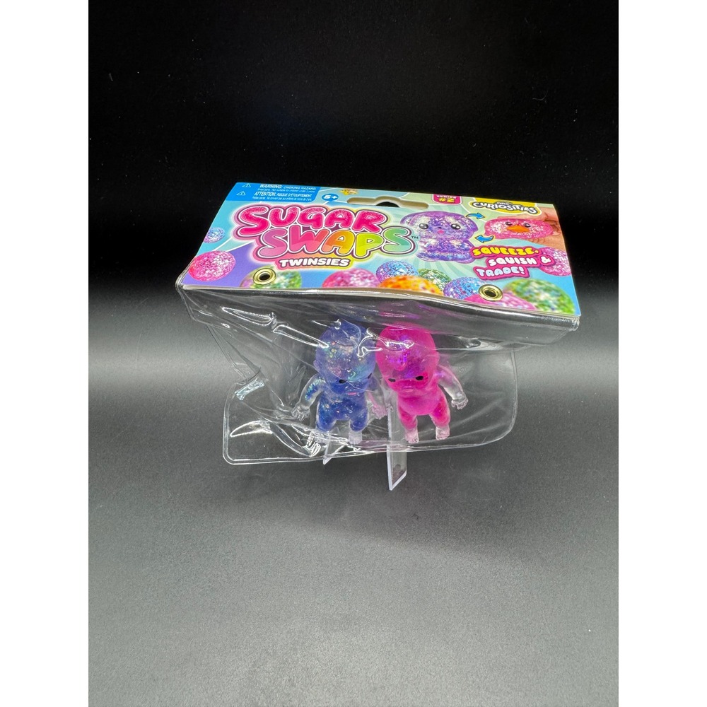 ORB Curiosities Sugar Swaps Twinsies Series 2 Blue Pink Glitter Squishy Toy 2pk